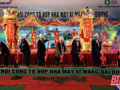 Thanh Hóa: Khởi công Tổ hợp nhà máy Xi măng Đại Dương